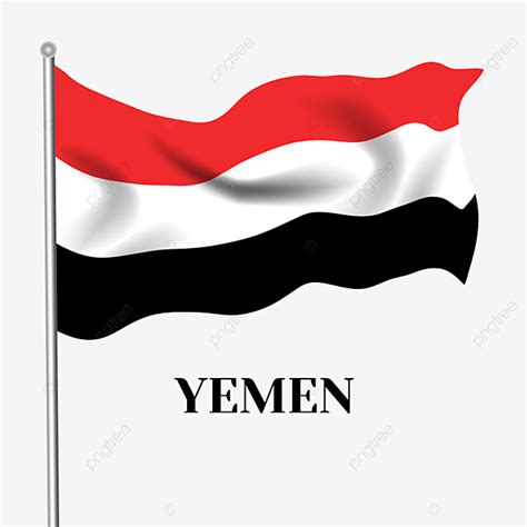 Yemen Flag Clipart Hd PNG, Cartoon Hand Painted Yemen Flag, Yemen ...