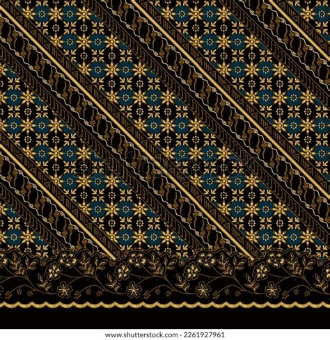 Clasic Indonesian Premium Batik Sogan Pattern Stock Vector (Royalty ...