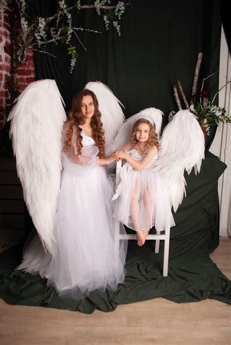 Аngel Wings Costume Set Big Long Angels Goddess Costume - Etsy