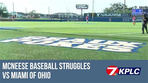 McNeese baseball struggles vs. Miami of Ohio - YouTube