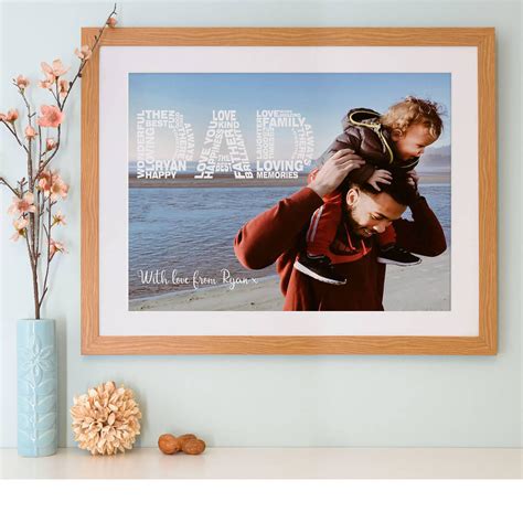 Personalised Dad Word Art Photo Art - Etsy