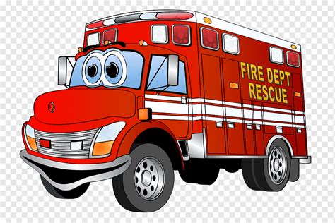 Red and white firetruck illustration, Fire engine Cartoon Truck ...