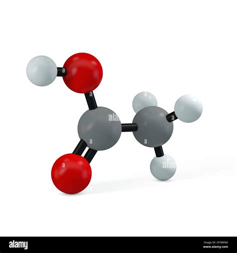 Acetic acid molecule, illustration Stock Photo - Alamy