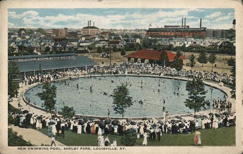 New Swimming Pool, Shelby Park Louisville, KY Postcard