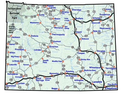 Maps - Wyoming State Map Printable | Printable Maps