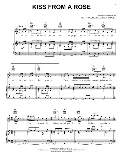 Kiss From A Rose | Sheet Music Direct