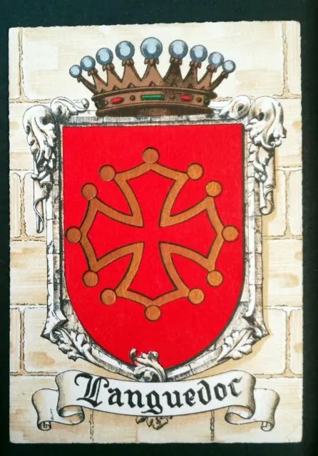 LANGUEDOC FRANCE COAT of Arms Crested CPA cpsm P141 £1.88 - PicClick UK