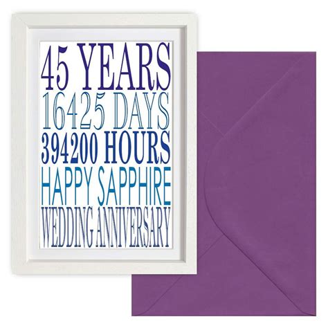 45th Wedding Anniversary Card | Wedding anniversary greetings, Wedding ...