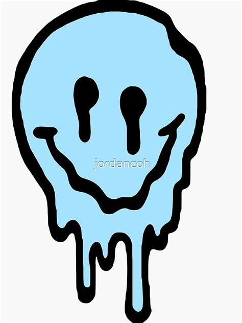 "Drippy smiley face " Sticker by jordancoh | Redbubble