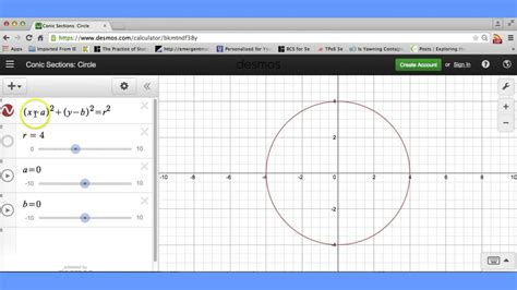 Circles in Desmos - YouTube