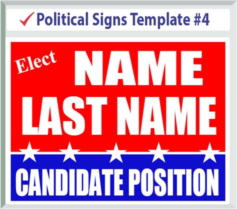 Political Yard Sign Template