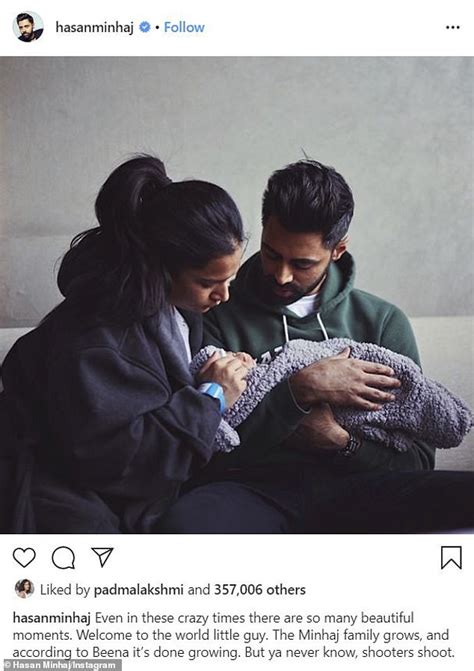 Comedian Hasan Minhaj announces birth of son with sweet pic showing him cradling newborn | Daily ...