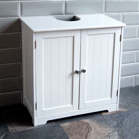 Priano Bathroom Sink Cabinet Under Basin Unit Cupboard Storage Furniture White | eBay