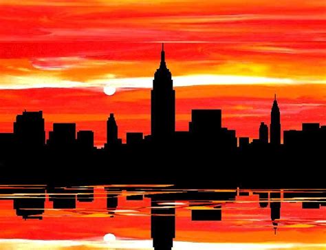 Pin de Nancy Ann en I Love NYC | Pintura silueta, Arte abstracto sobre ...