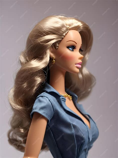 Premium AI Image | Side view barbie doll posing in studio