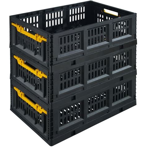 Stack-On Collapsible Stackable Folding Crate - Instant Storage Anywhere ...