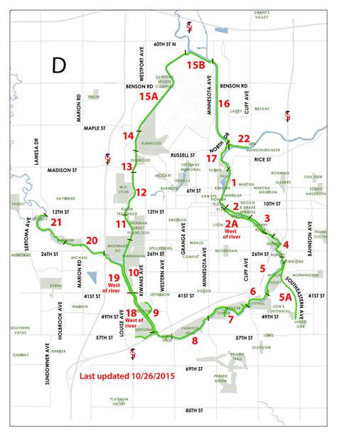 City of Sioux Falls - Clickable Bicycle Trail Status Map