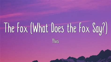 What Does The Fox Say Lyrics Video