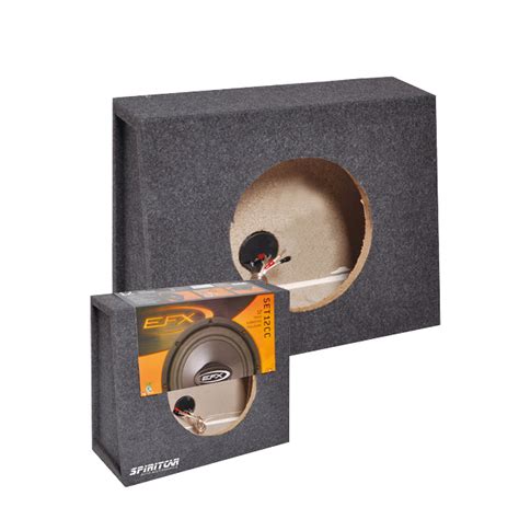 Single 12" Sealed Carpeted Subwoofer Enclosure - Spiritcar