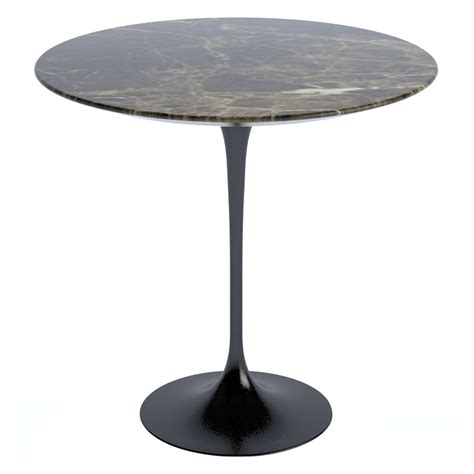 Tulip Side Table Brown Emperador Marble 51cm by Knoll | Side table ...