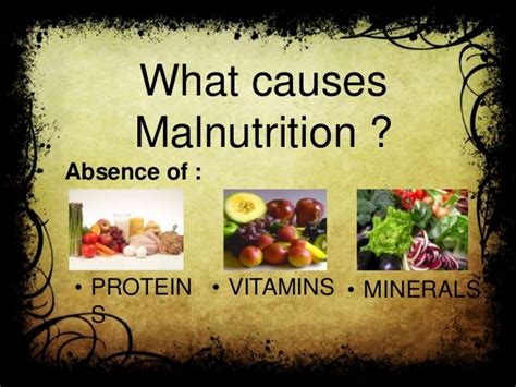 malnourishment in poor and healthy eating habits