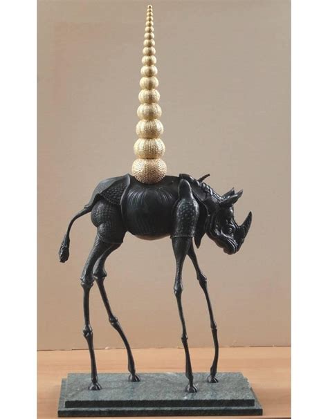 Salvador Dalí - Salvador Dali's Original Bronze Sculpture - Cosmic Rhinoceros at 1stdibs