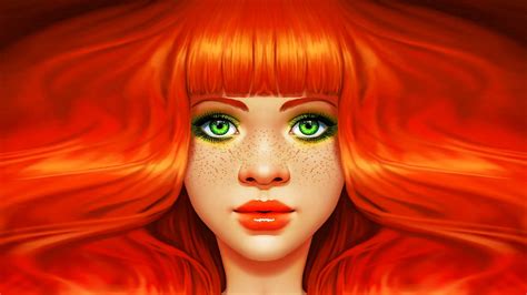 Download Really Cool Red-haired Beauty Wallpaper | Wallpapers.com