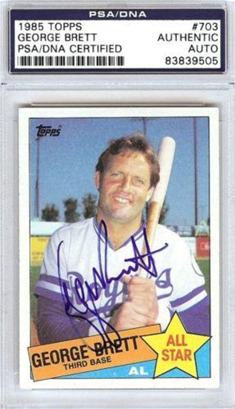 George Brett Baseball Slabbed Autographed Cards