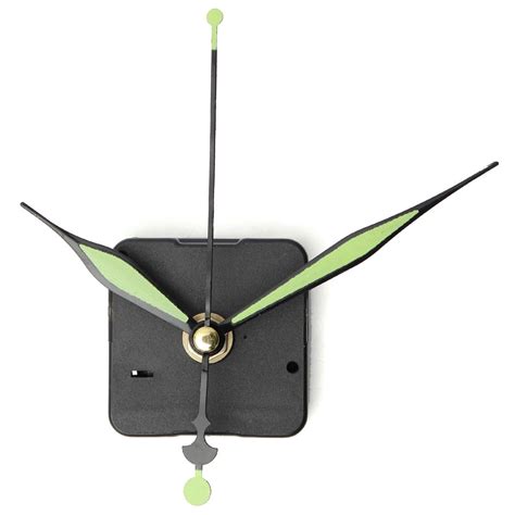 1Pcs Green Luminous Hands & Black Base DIY Quartz Clock Movement Spindle Repair Replacement Kit ...