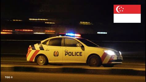 *RARE* Singapore Police Car Responding With Lights [NEW Livery] - YouTube