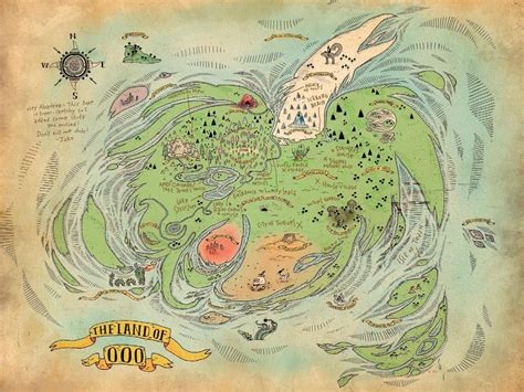 A nice map of the land of OOO! : adventuretime