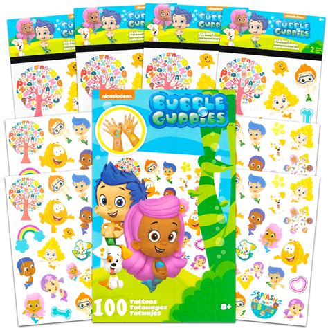 Buy Nickelodeon Bubble Guppies Sticker and Tattoos Party Favors Super Set ~ Bundle Includes 200 ...