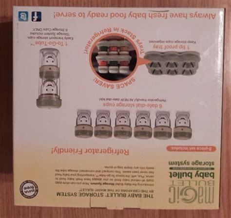 Buy Magic Bullet Baby Bullet Storage System New In Box Bonus To Go Tube ...