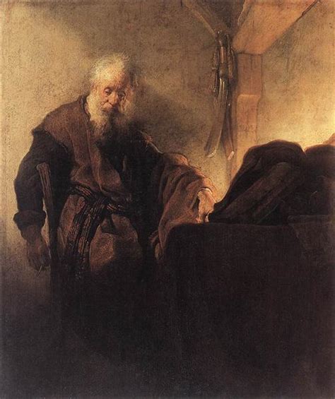 St. Paul at his Writing Desk, 1629 - 1630 - Rembrandt - WikiArt.org