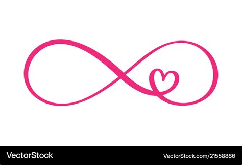 Love word in the sign of infinity sign Royalty Free Vector