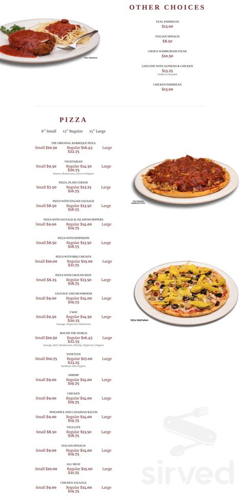 Coletta's Italian Restaurant menu in Memphis, Tennessee, USA