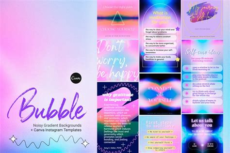 BUBBLE Canva templates for Instagram | motivational quotes