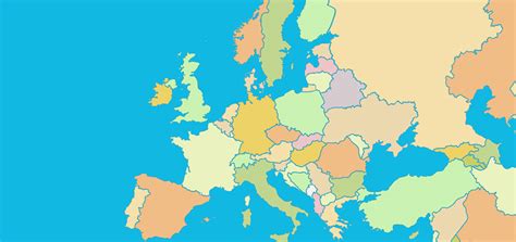 Countries of Europe - Map Quiz Game