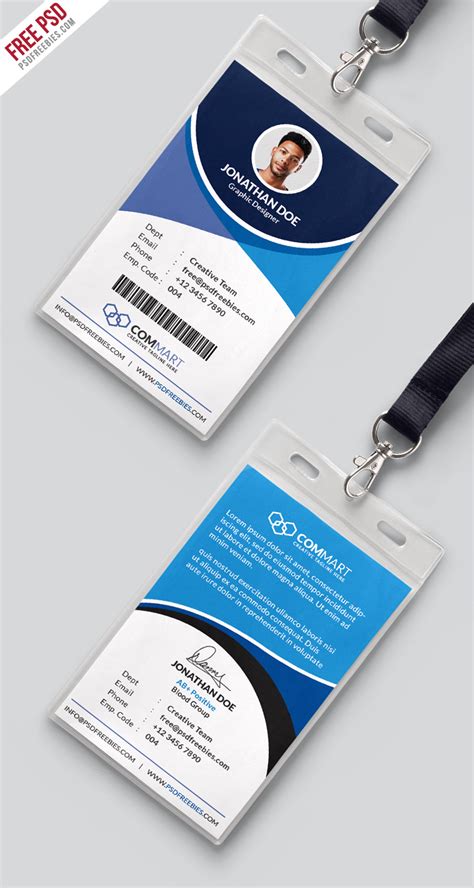 Corporate Office Identity Card Template PSD | PSDFreebies.com