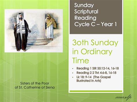 Scriptural Readings - 30th Sunday in ordinary time