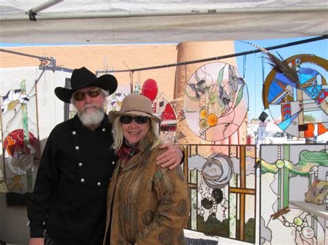 Judie Mountain & Wayne Robbins: Artists friends at Tubac Art Festival, 2013