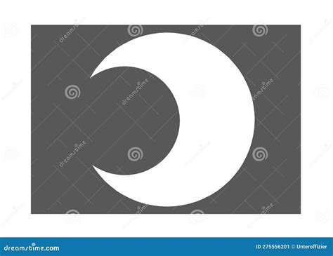 A Crescent Moon Shape Against A Rectangular Backdrop Of Dark Grey With ...