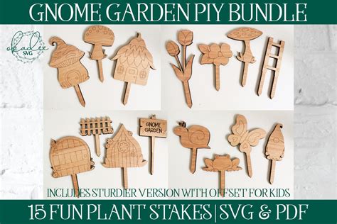 Laser Cut Plant Stake Plant Stake SVG Laser Gnome Garden - Etsy