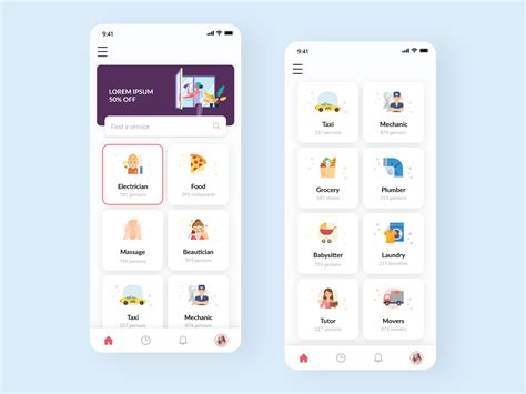 Service App Home Screen Ui by Syedingsoft on Dribbble