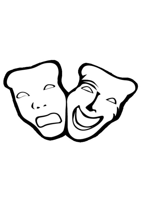 How To Draw Drama Masks - ClipArt Best