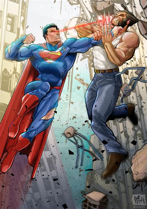 Superman vs Wolverine by REHone on DeviantArt