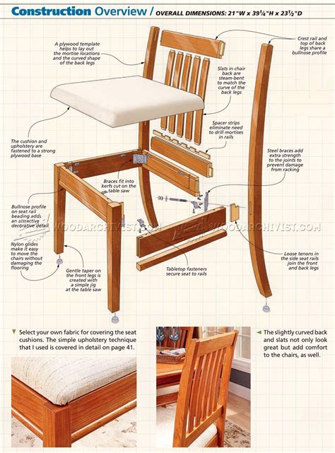 Dining Chair Plans • WoodArchivist