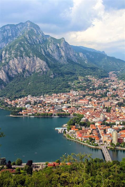 Lecco, lake Como, Italy stock image. Image of italy, green - 84058311