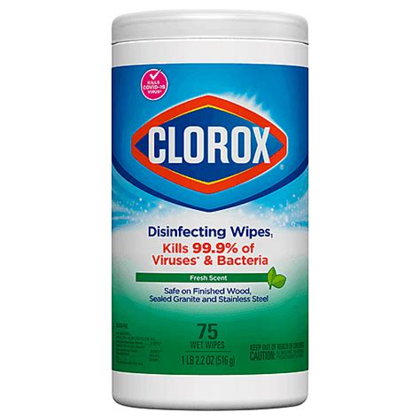 Clorox Disinfecting Wipes, Fresh Scent 75 ea | Cleaning Wipes | Riesbeck