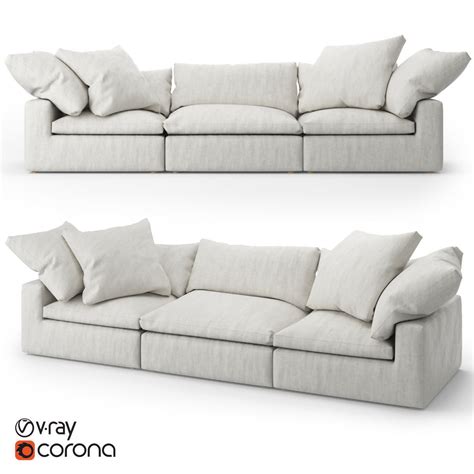 Restoration Hardware Cloud Modular Fabric Sofa 3D model | CGTrader